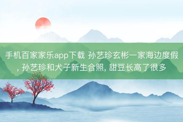 手機百家家樂app下載 孫藝珍玄彬一家海邊度假， 孫藝珍和犬子新生合照， 甜豆長高了很多